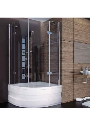 Point Hinge Oval Bathtub Shower Enclosure